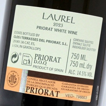 Laurel Blanc 2023 Clos i Terrasses