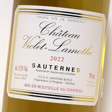 Château Violet-Lamothe 2022 sauternes